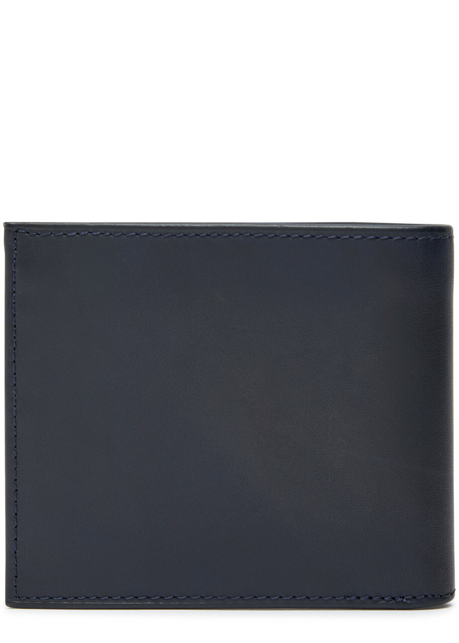 Polo Ralph Lauren Polo Bear Embroidered Leather Wallet - Navy - One Size