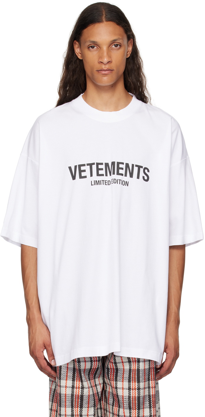 VETEMENTS White 'Limited Edition' T-Shirt Vetements