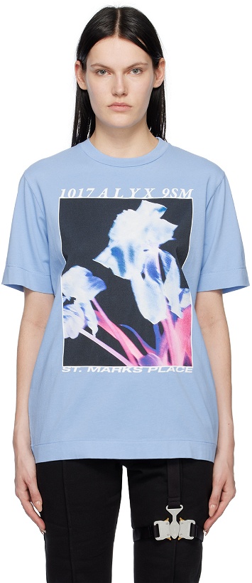 Photo: 1017 ALYX 9SM Blue Icon Flower T-Shirt