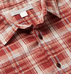 Outerknown - Highline Checked Cotton and Linen-Blend Flannel Shirt - Red
