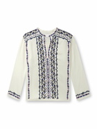 Marant - Cikariah Embroidered Cotton-Gauze Shirt - Neutrals