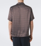 Frescobol Carioca Roberto printed silk bowling shirt