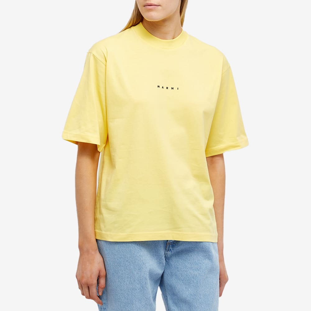 Marni Women's Logo T-Shirt in Lemon Marni