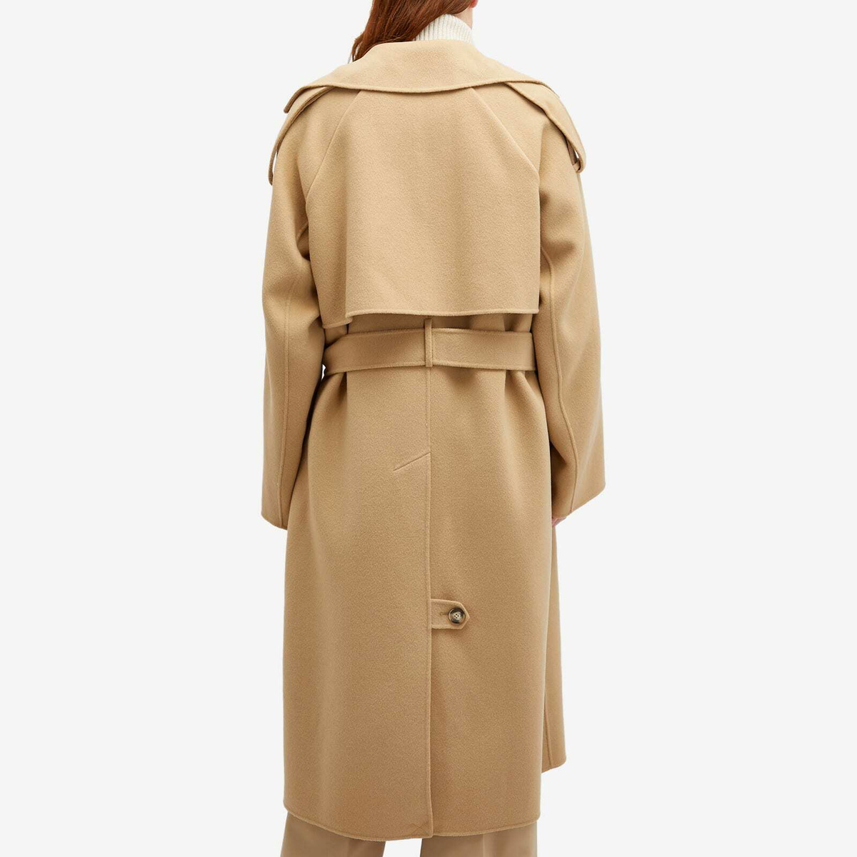 コート SPORTMAX Woman Coat Butter 2512471013600 001 Sportmax Waterproof Cotton Trench Coat | Neutrals | FARFETCH JO