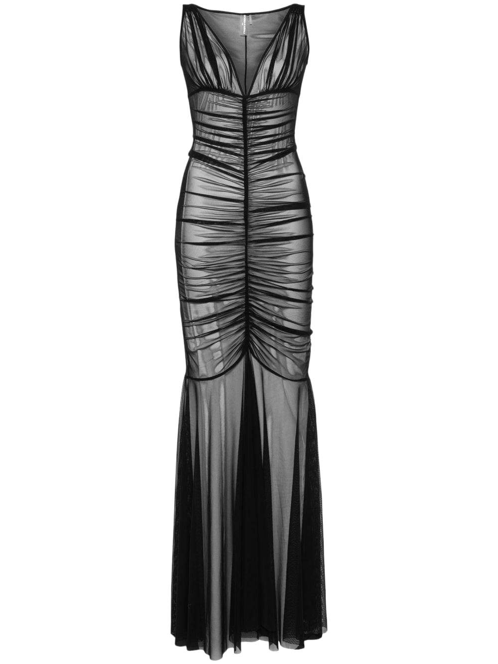 Norma Kamali Chalk stripe racerback vest Norma Kamali