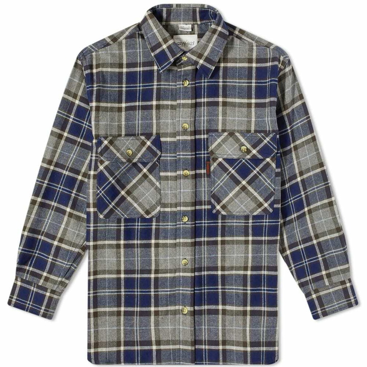 Photo: Gramicci Men's Flannel Shirt in Navy