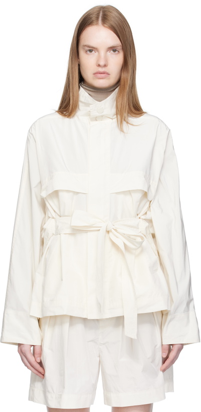 Photo: ISSEY MIYAKE Off-White Crumpled U Blouson Jacket