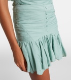 Marant Etoile Daneen ruffled cotton-blend miniskirt