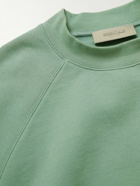 FEAR OF GOD ESSENTIALS - Logo-Appliquéd Cotton-Blend Jersey Sweatshirt - Green