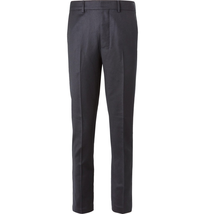 Photo: AMI - Tapered Wool Trousers - Blue