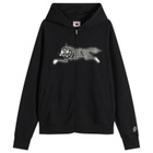 ICECREAM Men's Glitter Running Dog Zip Through Hood in Black