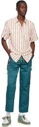 Clot Blue Polyester Pants