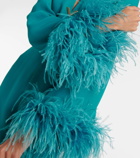 Valentino Cady Couture feather-trimmed jumpsuit