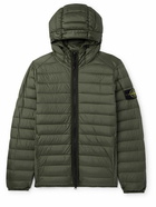 Stone Island - Logo-Appliquéd Quilted Shell Hooded Down Jacket - Green