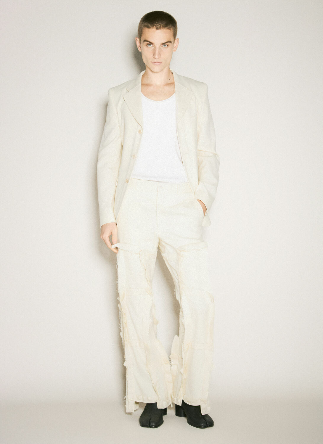Comme des Garçons Homme Plus Panelled Wool-Blend Pants