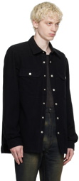 Rick Owens DRKSHDW Black Spread Collar Shirt