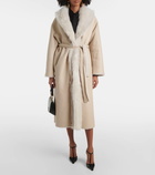 Nour Hammour Isadora shearling wrap coat