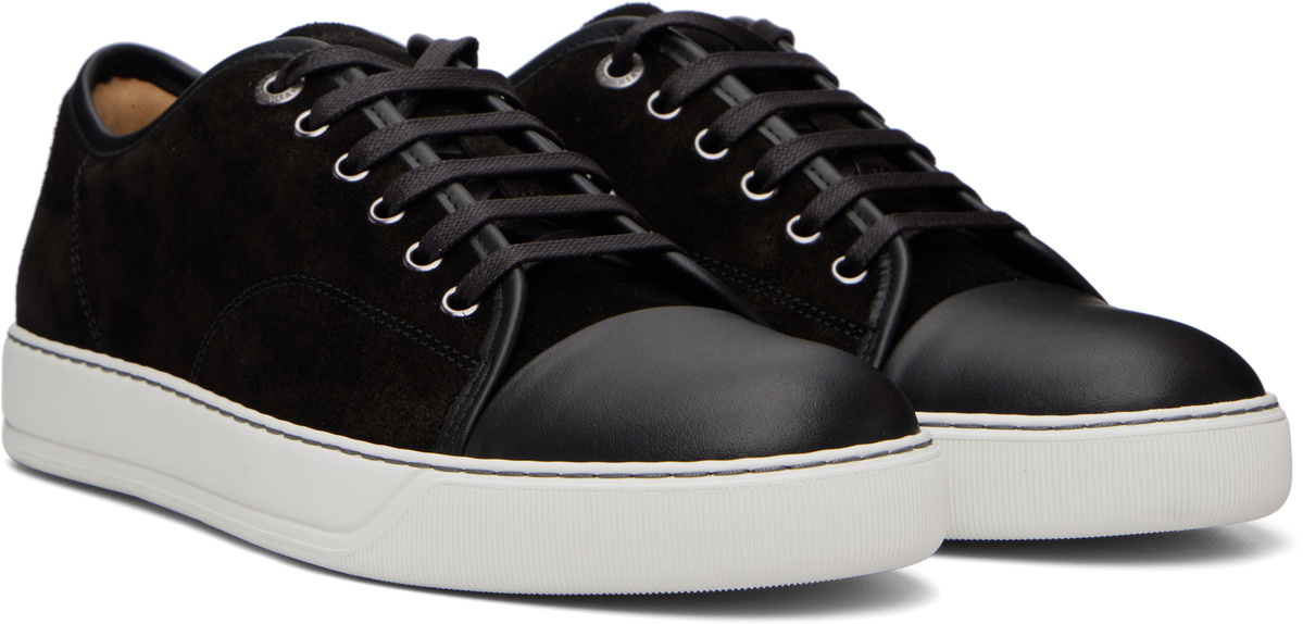 Lanvin Black DBB1 Leather & Suede Sneakers
