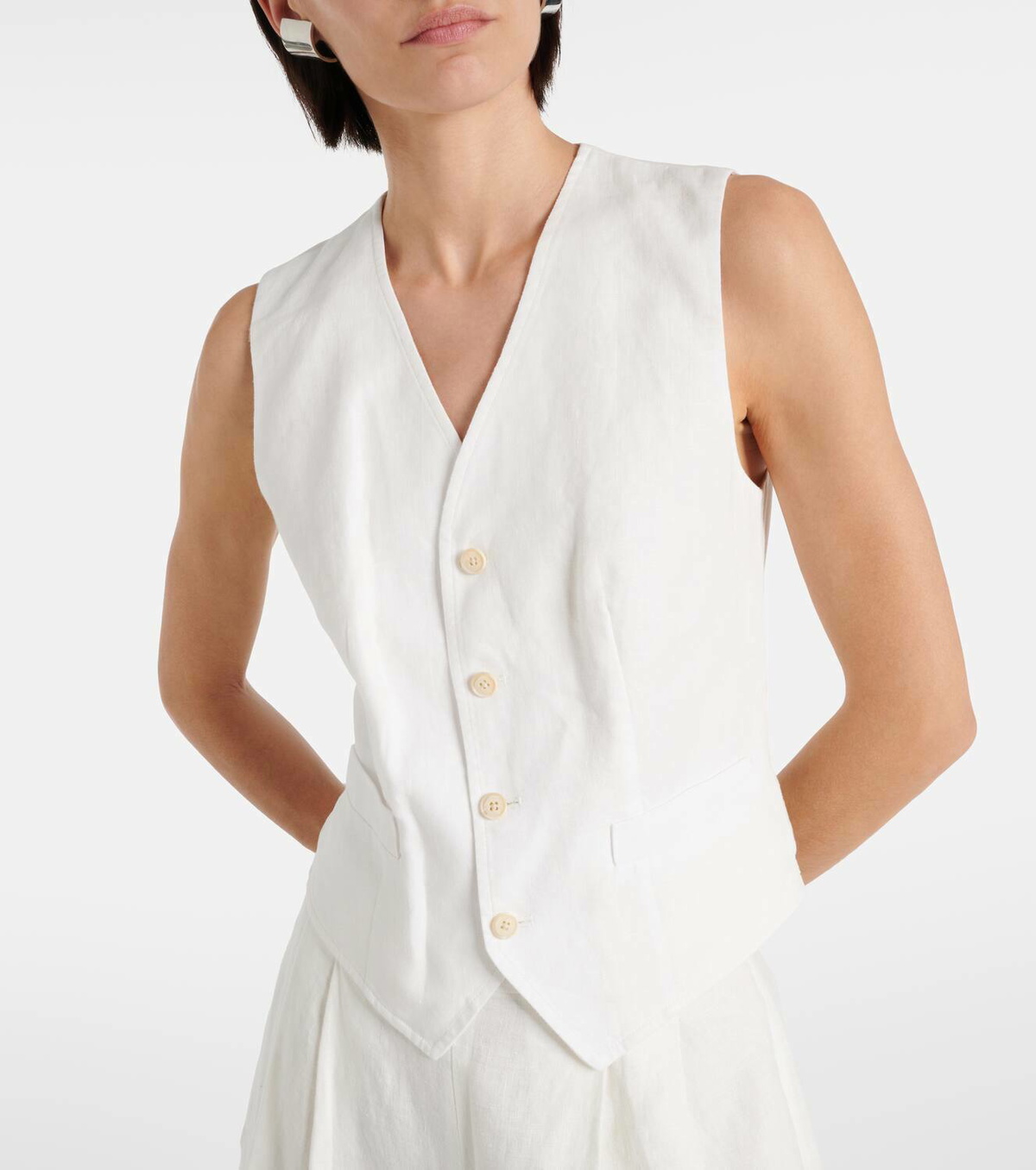 トップス polo ralph lauren cotton VOILE LND VEST Linen Vest