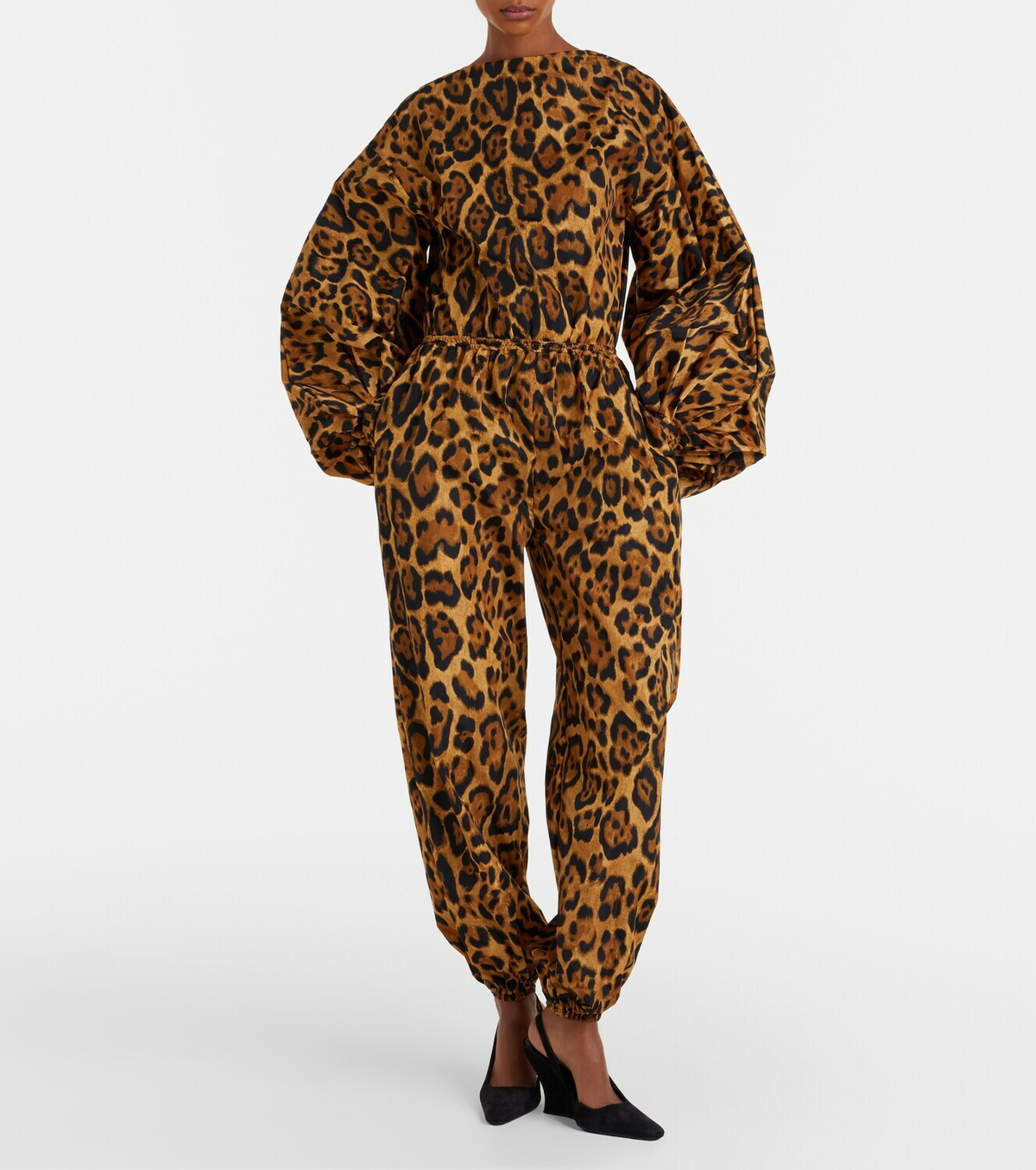 Alaïa Oversized animal-print bodysuit