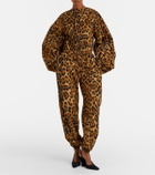 Alaïa Oversized animal-print bodysuit