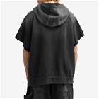 Givenchy Men's Short Sleeve Raglan Hoodie in Black