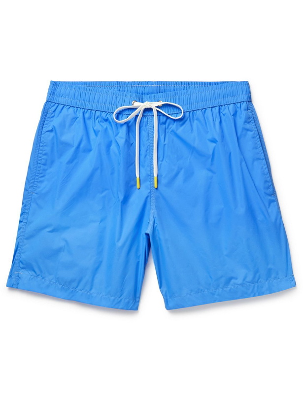 Photo: Hartford - Mid-Length Recycled Swim Shorts - Blue