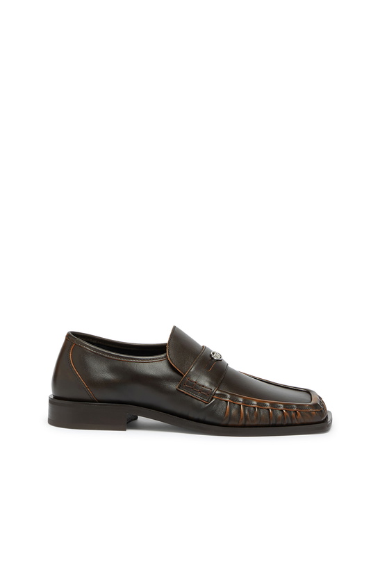 Photo: Diesel D-Amber - Penny loafers in leather - Moccasins and Mules Mens in Brown