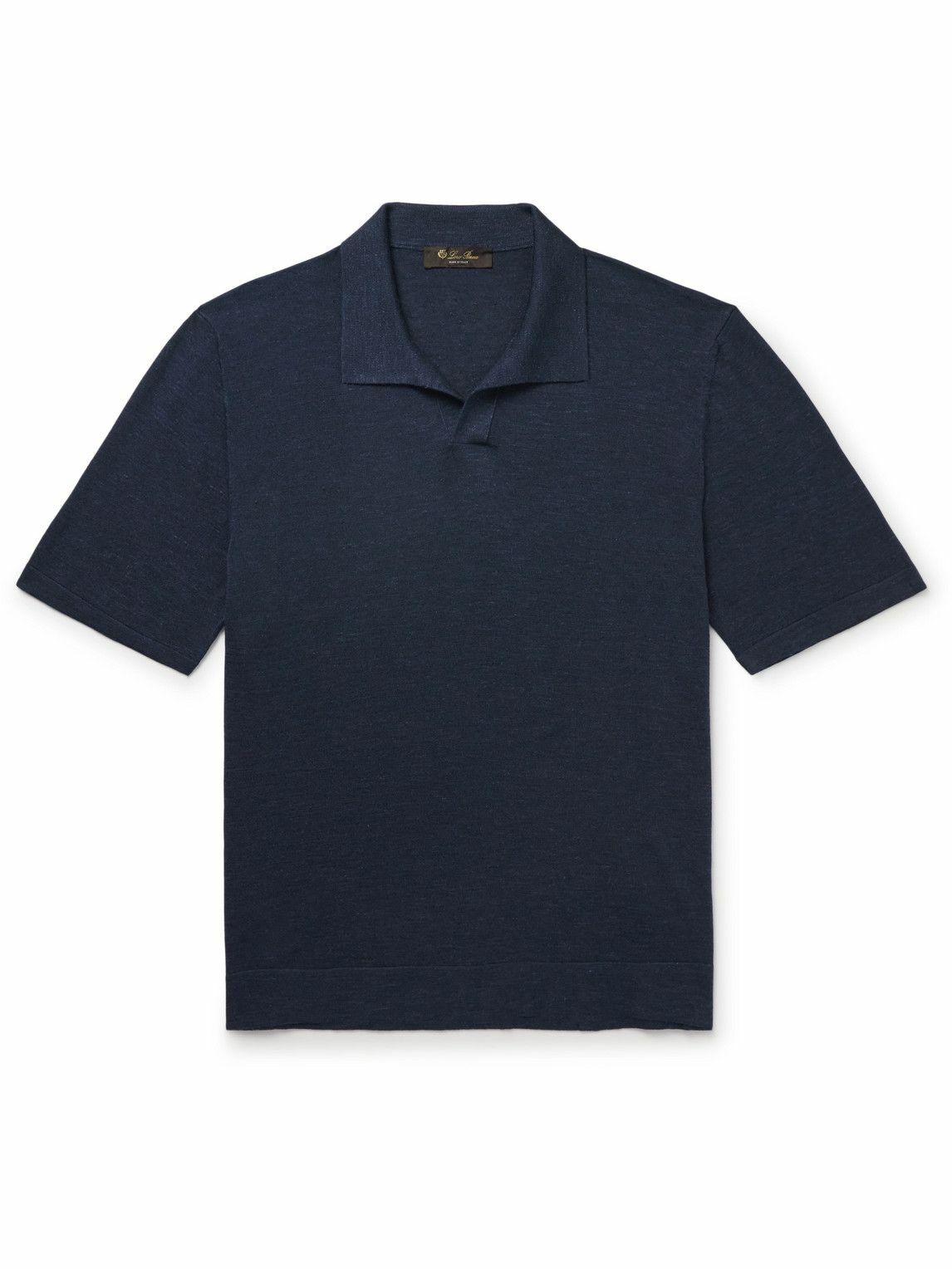 Loro Piana - Silk, Cashmere and Linen-Blend Polo Shirt - Blue Loro