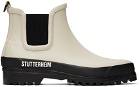 Stutterheim Off-White Rainwalker Chelsea Boots
