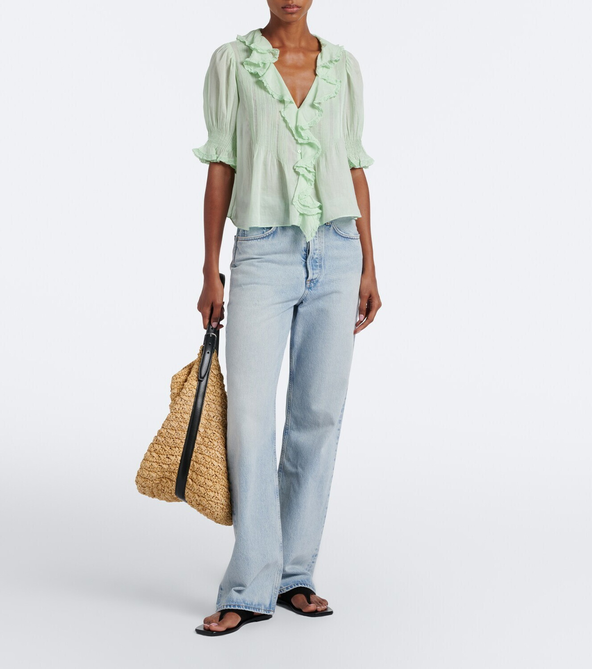 Dôen Henri ruffled cotton top