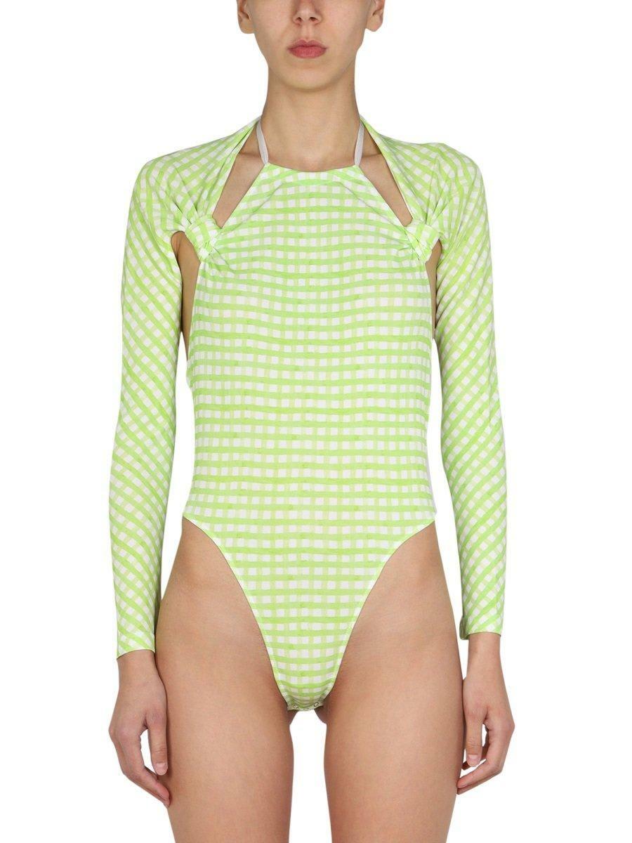 【送料&関税込】Jacquemus Open Back Stretched Bodysuit JACQUEMUS Carozzu open-back cutout stretch-jersey bodysuit