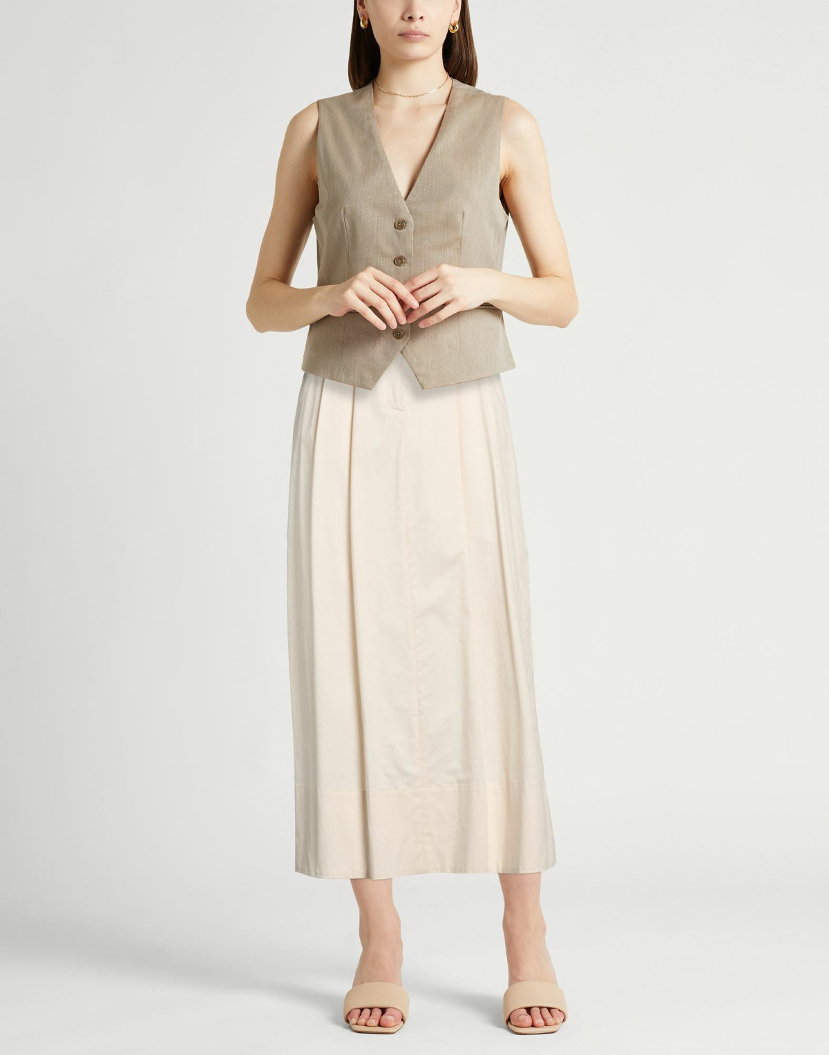 Peserico Womens Midi skirt Cream