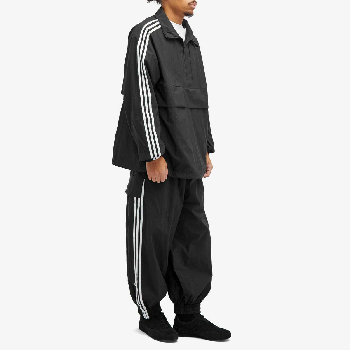 Y-3 Men's 3-Stripe Nylon Track Jacket in Black Y-3