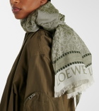 Loewe Anagram cotton jacquard scarf