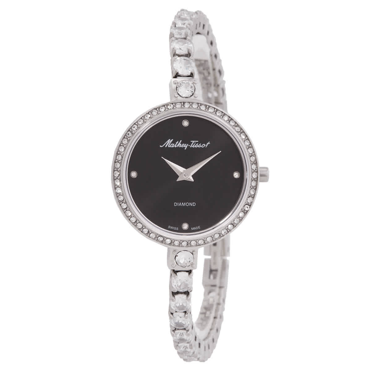 Mathey-Tissot Infinity Quartz Diamond Black Dial Ladies Watch D986SAN