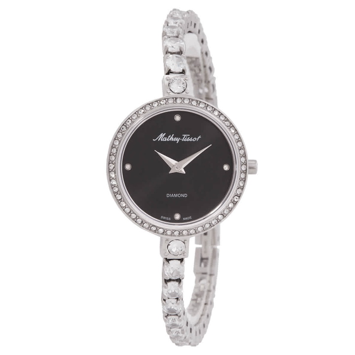 Photo: Mathey-Tissot Infinity Quartz Diamond Black Dial Ladies Watch D986SAN