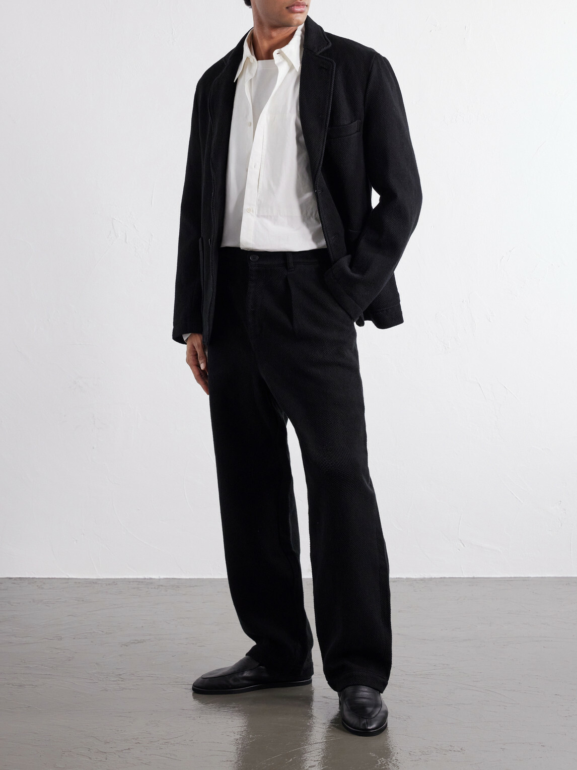 Blue Blue Japan - Cotton-Sashiko Suit Jacket - Black