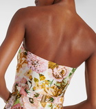 Zimmermann Golden belted floral swimsuit