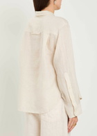 Citizens OF Humanity Kayla Shrunken Linen Shirt Beige