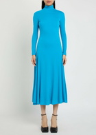 Alaïa Heart Cut-out Crepe Midi Dress Turquoise