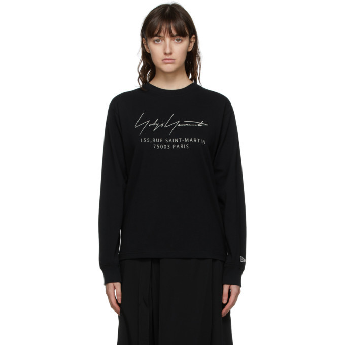 Yohji Yamamoto Black Logo Long Sleeve T-Shirt Yohji Yamamoto