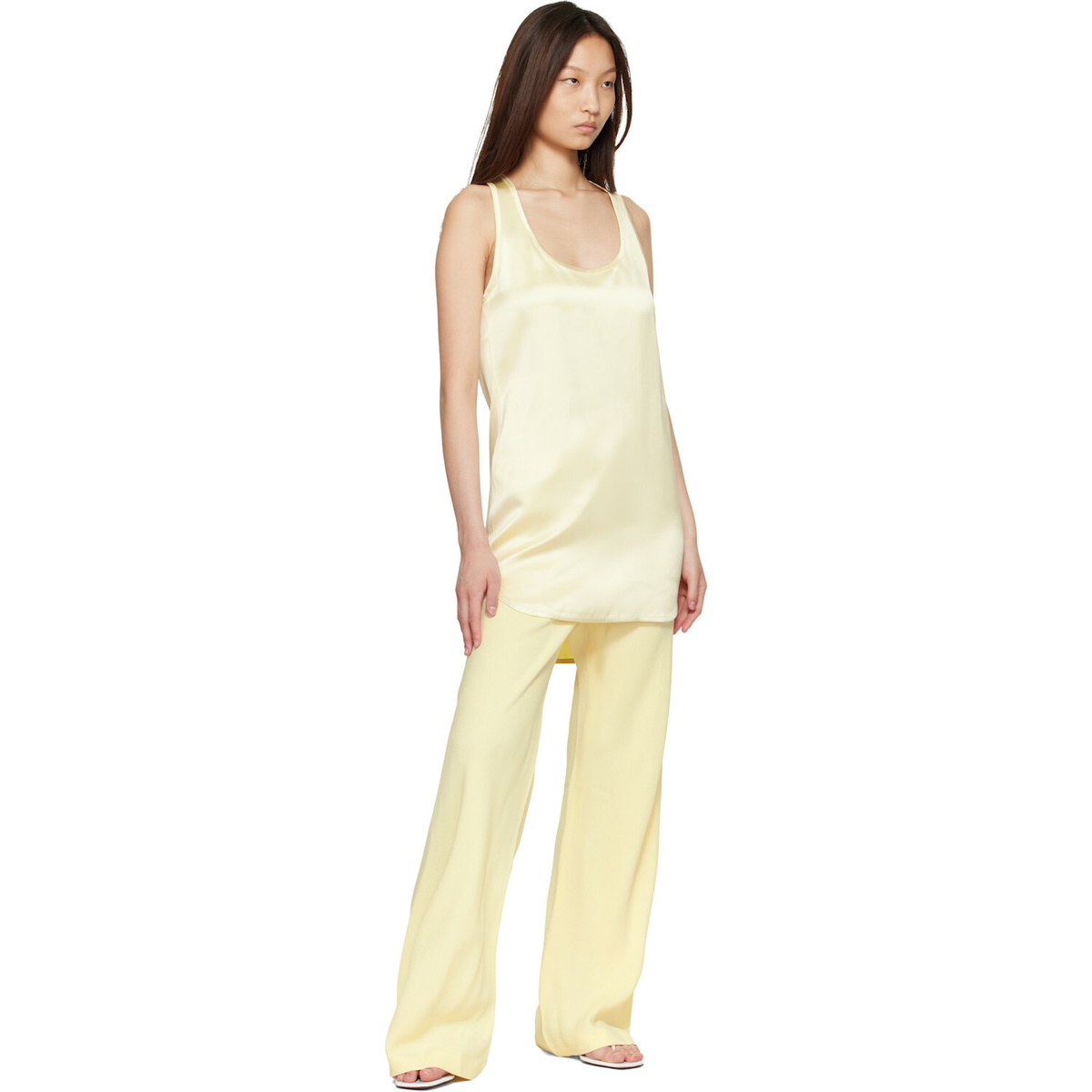 WARDROBE.NYC Yellow Liquid Tank Top