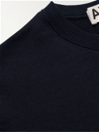 Aloye - Colour-Block Panelled Cotton-Jersey Sweater - Blue