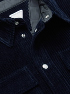 Bottega Veneta - Cutaway-Collar Cotton-Corduroy Shirt - Blue