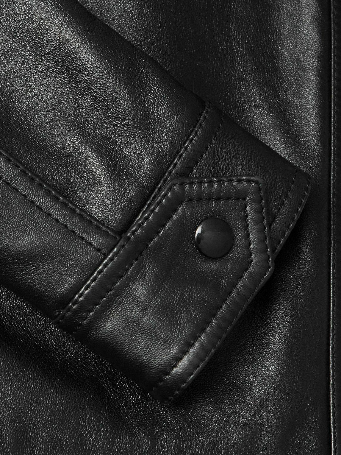 CELINE - Panelled Leather Jacket - Black