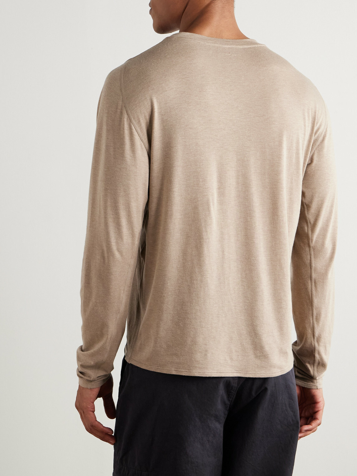 Portal - Drift Merino Wool-Blend Jersey T-Shirt - Brown