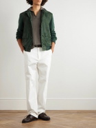 Ralph Lauren Purple label - Suede-Panelled Cashmere Jacket - Green