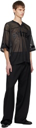 System Black Wide-Leg Trousers