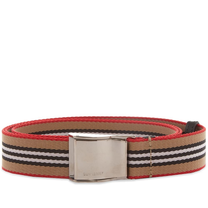 Photo: Burberry Icon Stripe Seatbelt Belt